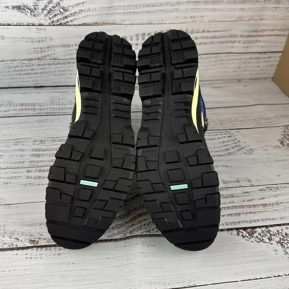 On Cloudalpine Waterproof Womens US 10 Hiking Boots Black Blue